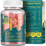 Lazpowfi Biotin Gummies — bouteille ouverte, prise rapide et pratique