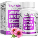 Lazpowfi bouteille de capsules, routine lymphatique quotidienne.