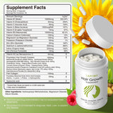Lazpowfi – formule 32-en-1 avec vitamines et aminoacides pour nourrir cheveux et ongles.