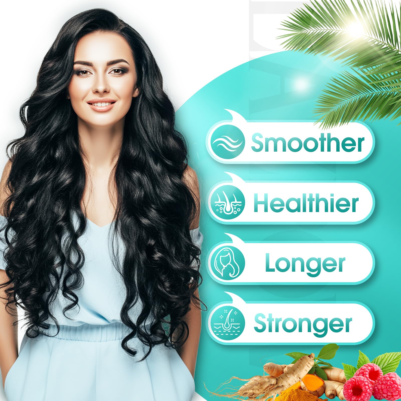Lazpowfi Usage quotidien de 4 capsules pour une routine capillaire