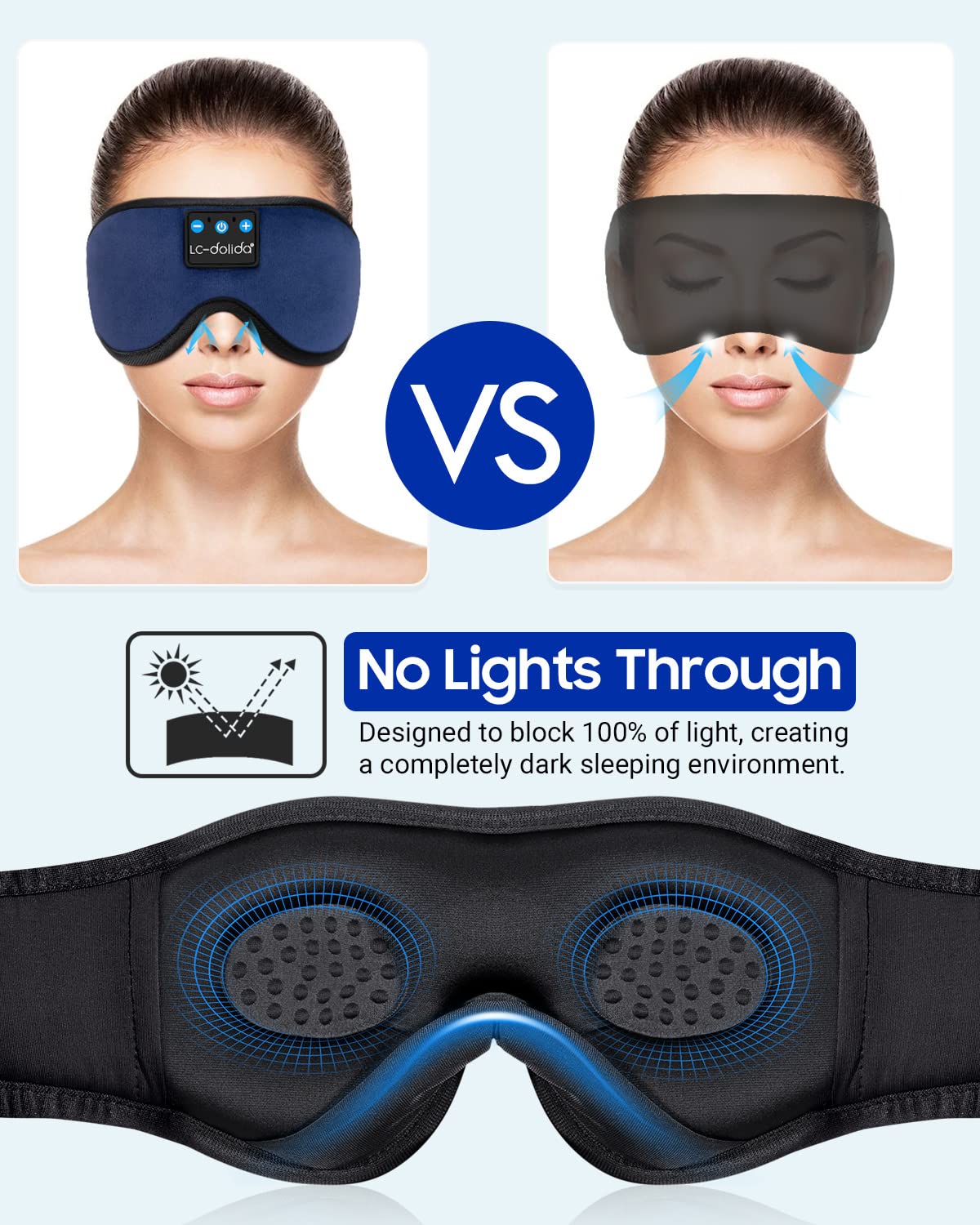 LC-dolida écouteurs sommeil Bluetooth 5.2 pour musique claire