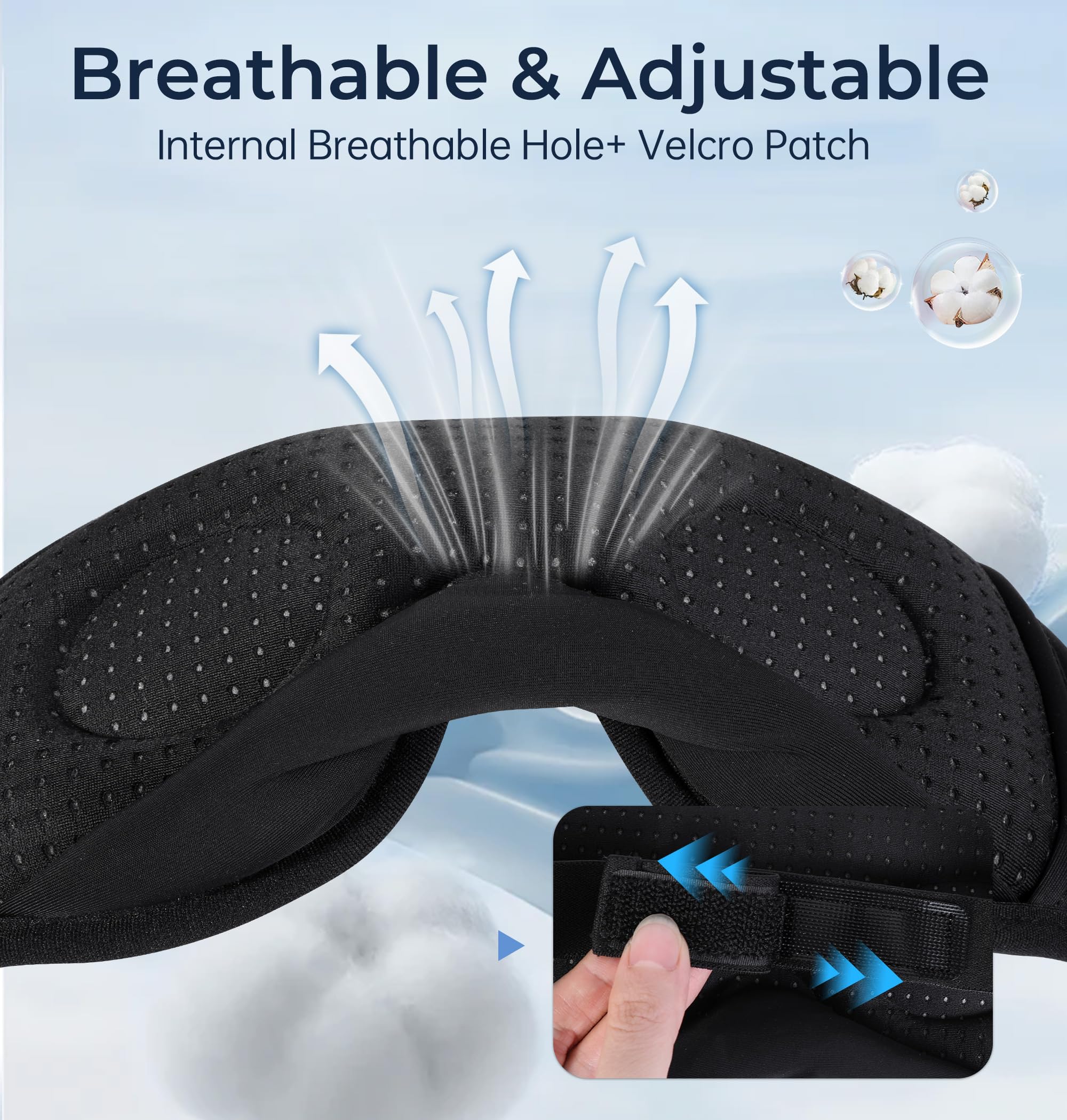 Masque LC-dolida confortable, parfait pour siestes et trajets