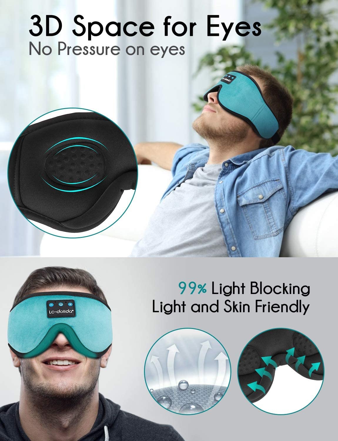 LC-dolida design 3D ergonomique, confort sans pression pour dormir sur le côté