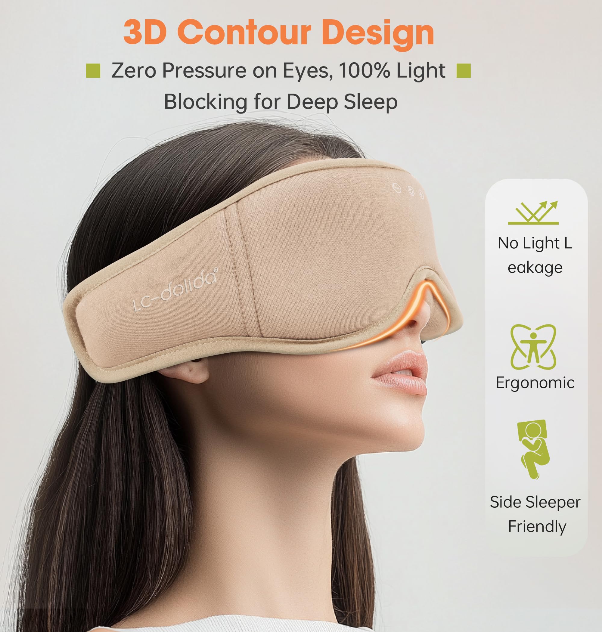 LC-dolida masque-bambou-coton: tissu hypoallergénique et ultra doux pour la peau sensible.