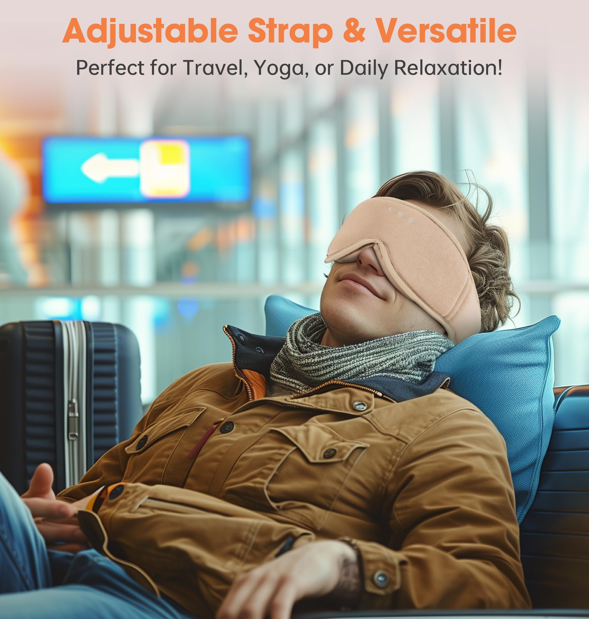 LC-dolida masque-bandeau-reglable-lavage-facile: réglage sûr et entretien simple.