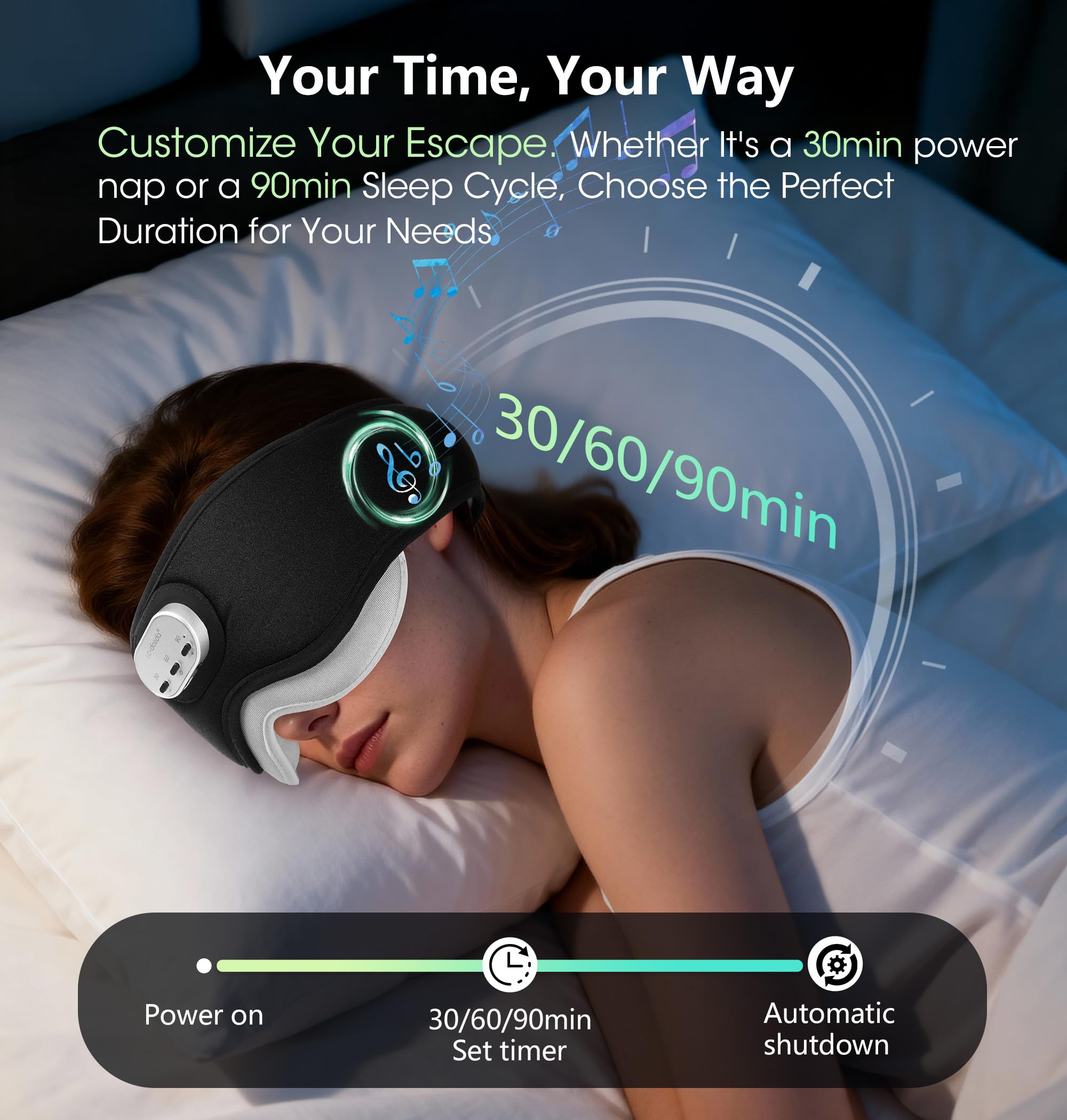 LC-dolida masque-nuit-pour-dormeurs-cotes: design adapté pour les dormeurs sur le côté