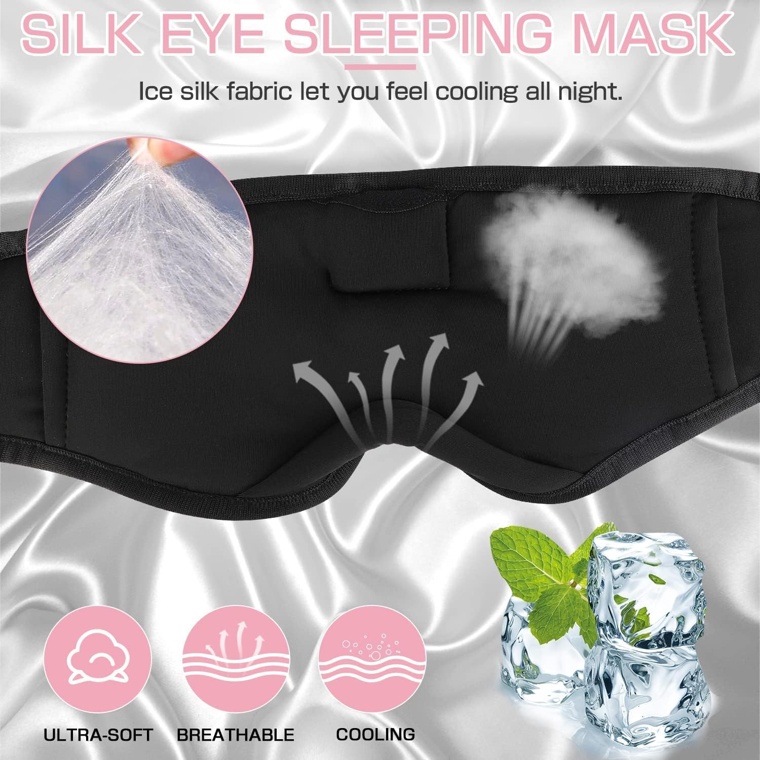 Masque-sommeil 3D LC-dolida offrant un confort optimal pendant la nuit.