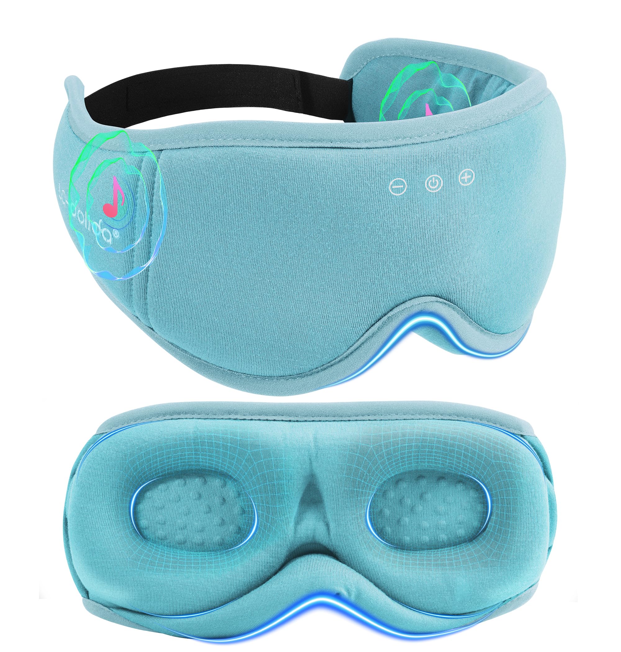 LC-dolida masque sommeil Bambou-Coton 3D: douceur hypoallergénique pour peau sensible.