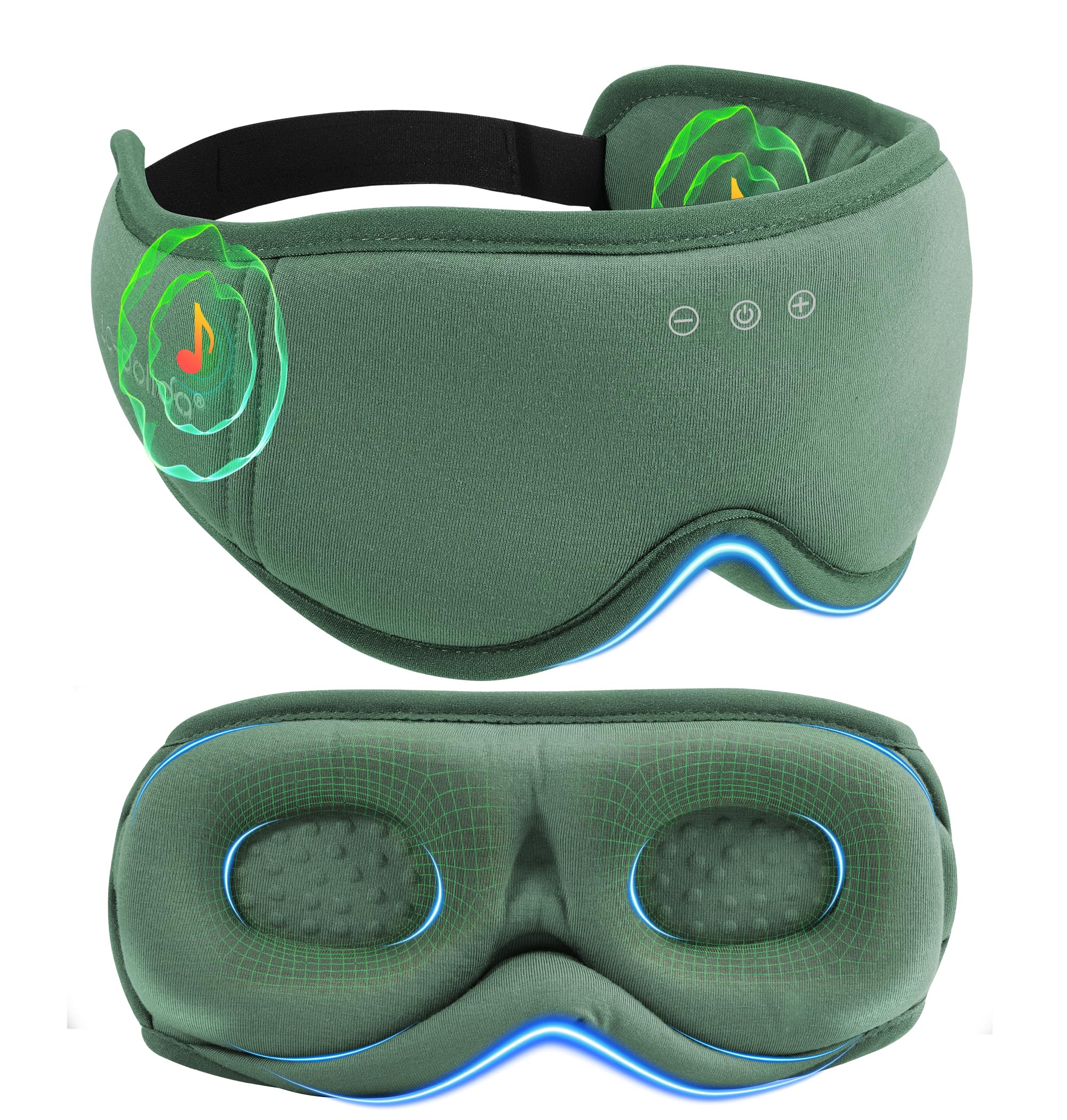 LC-dolida masque-sommeil bambou-coton, confort hypoallergénique pour peau sensible.