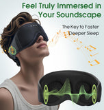 LC-dolida masque-sommeil bambou-coton noir, design sans pression idéal pour dormeurs latéraux.