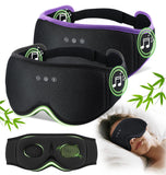 LC-dolida masque-sommeil bambou-coton noir, face avant, douceur hypoallergénique pour le sommeil.