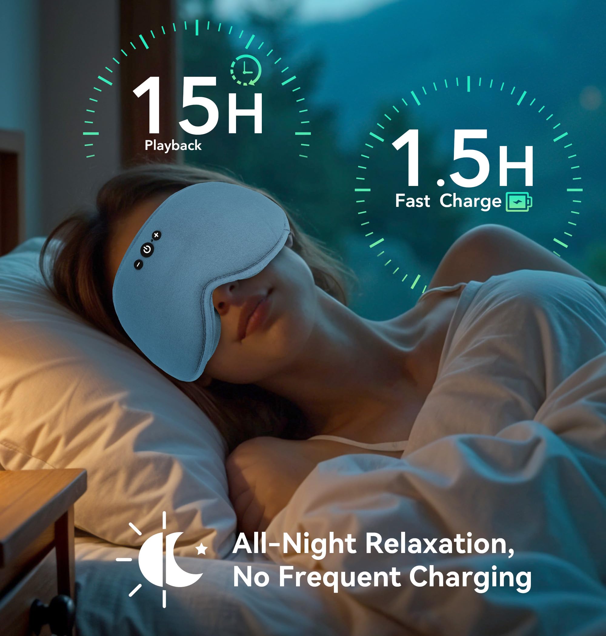 Masque LC-dolida obscurité totale, 99,99 pour voyageurs et nuits difficiles.