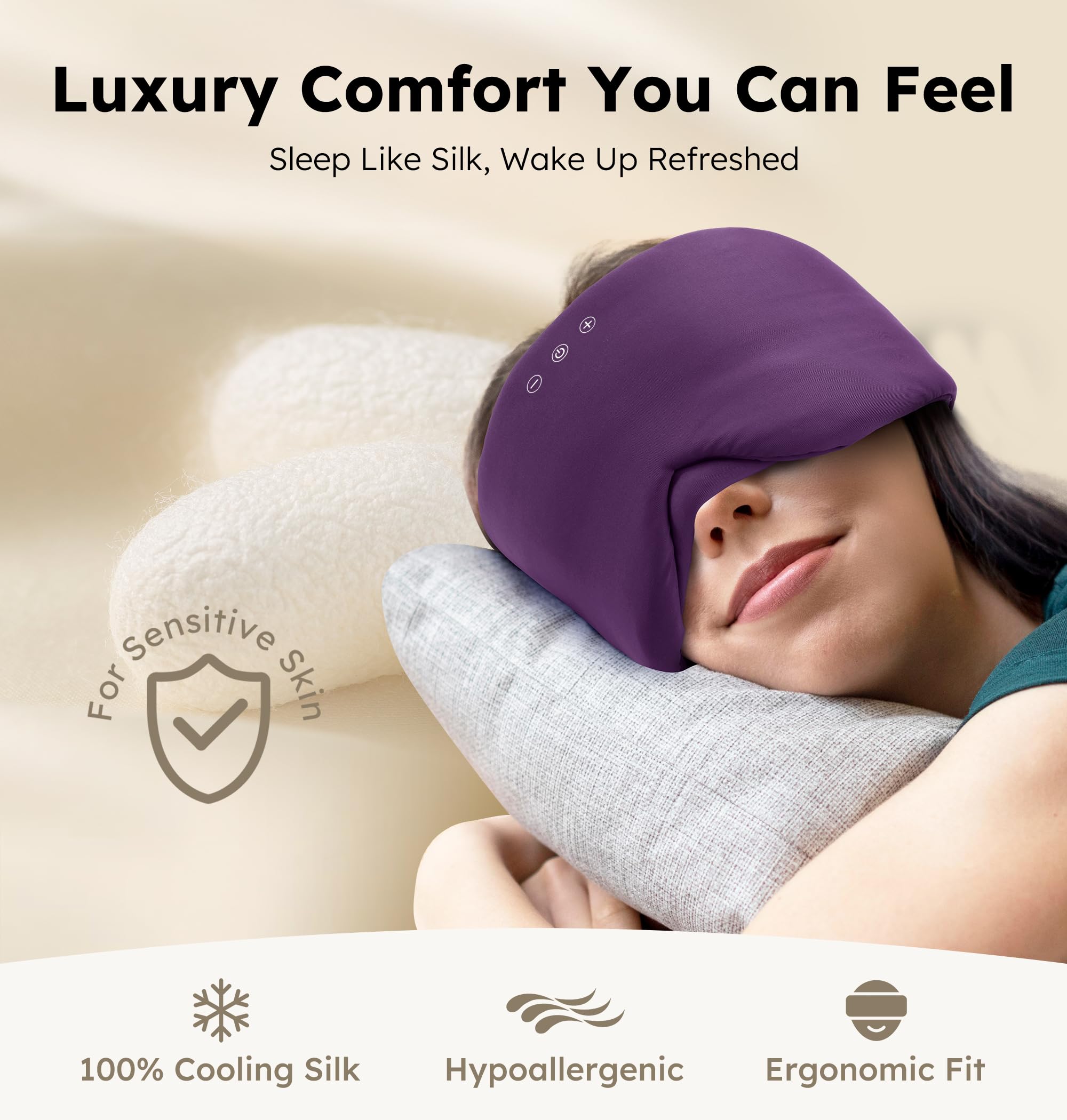 LC-dolida masque-sommeil Bluetooth 5-4 avec son HD sans pression.