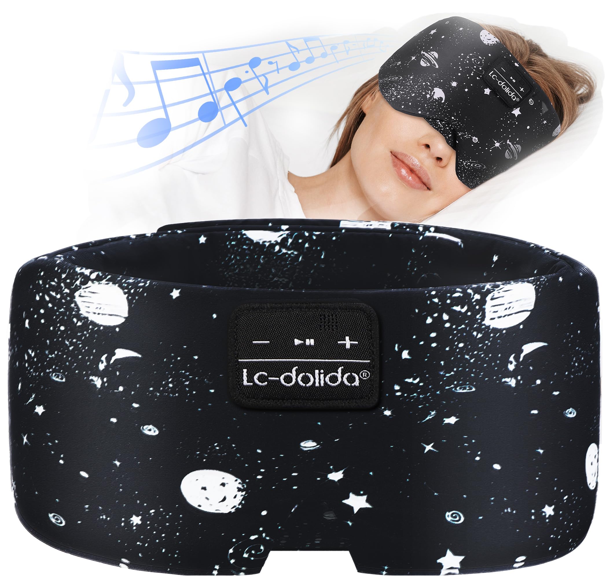 LC-dolida masque-sommeil avec écouteurs minces, confortables pour dormir.