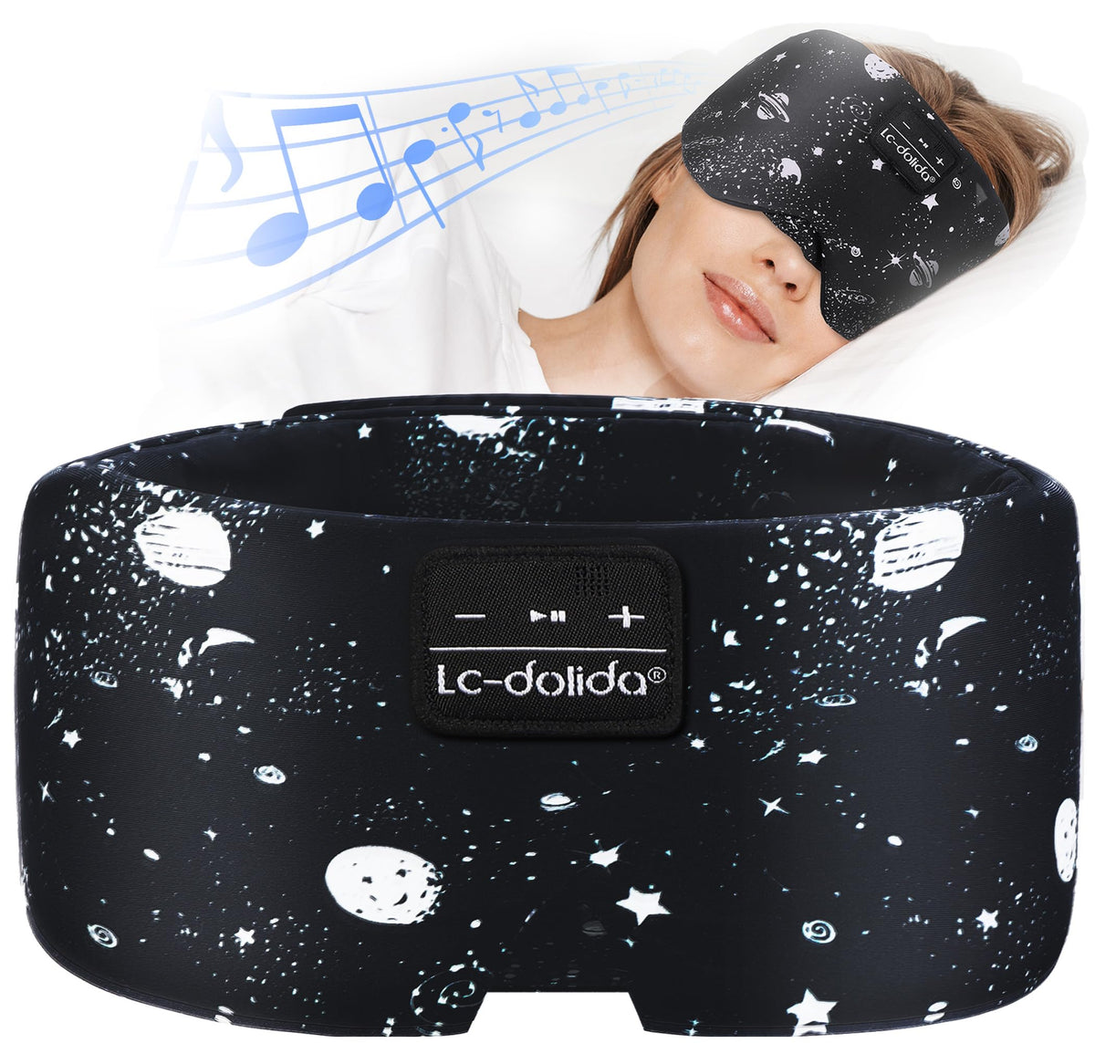 LC-dolida masque-sommeil avec écouteurs minces, confortables pour dormir.