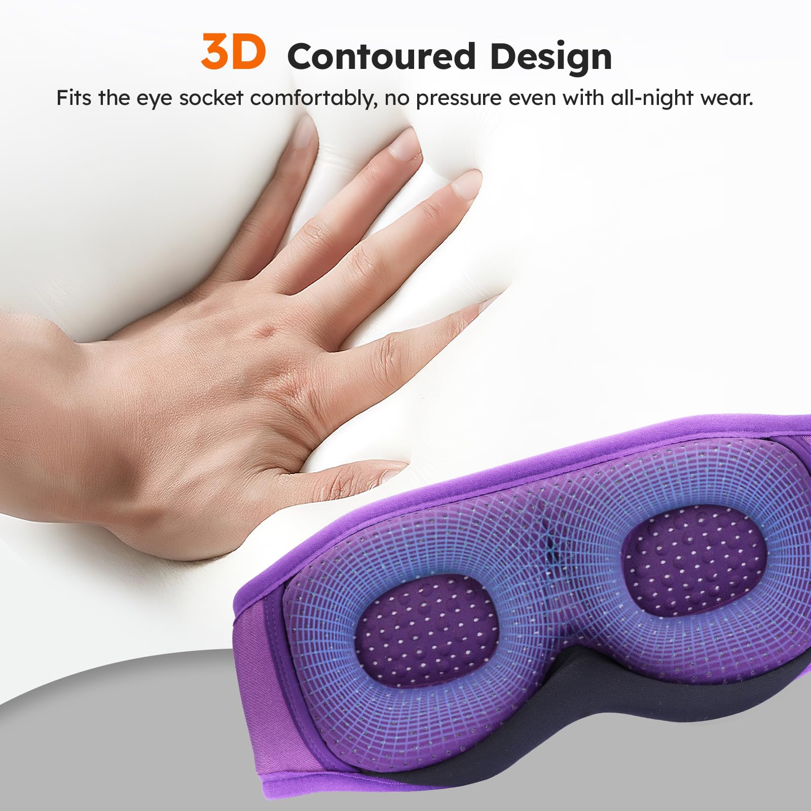 LC-dolida Masque sommeil coussins 3D obscurité