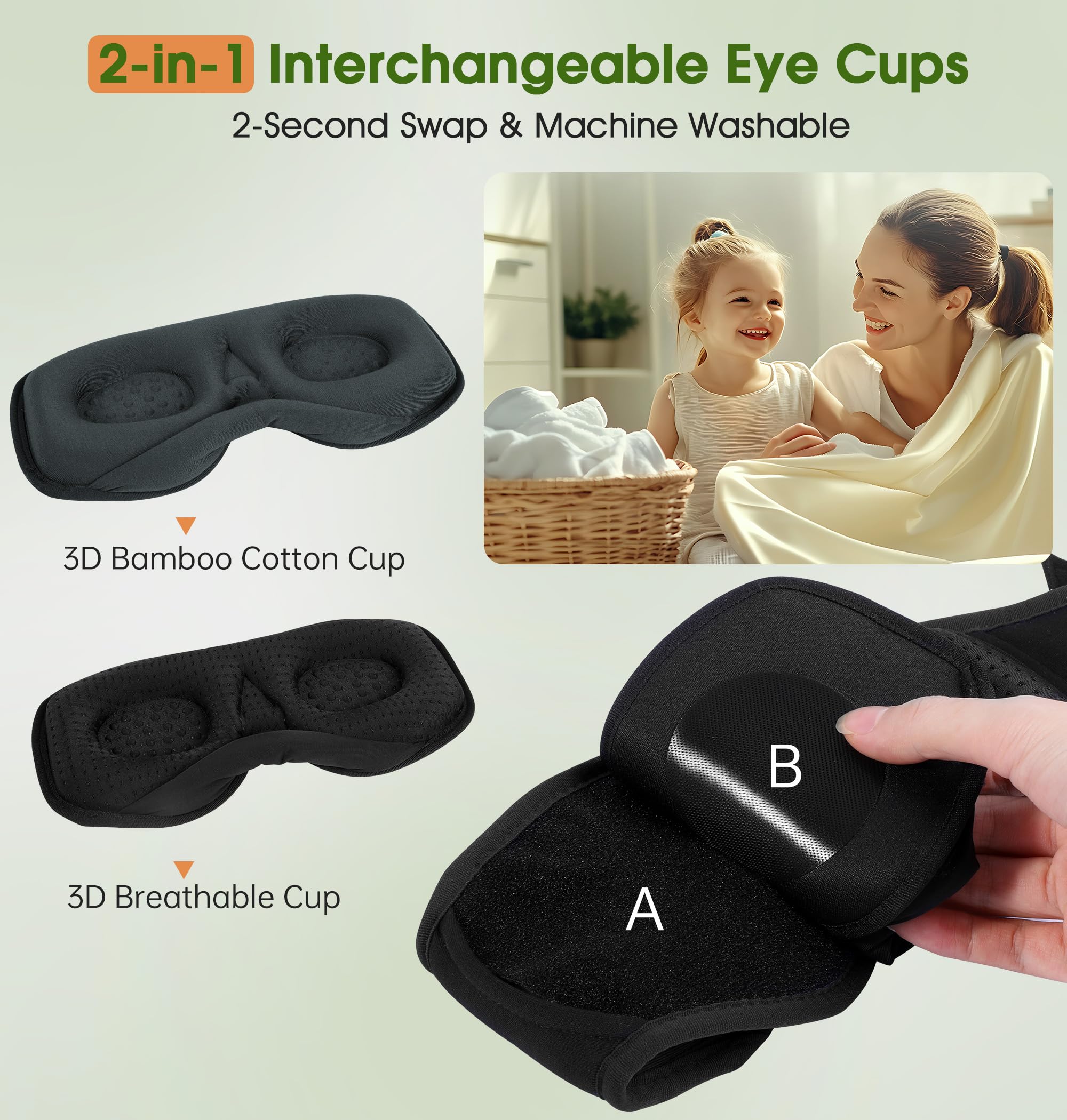LC-dolida masque sommeil cups 32mm sans pression