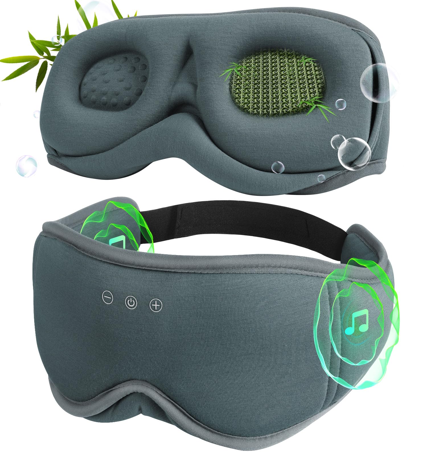 LC-dolida masque-sommeil avec écouteurs Bluetooth pour une nuit sans fil et confortable.
