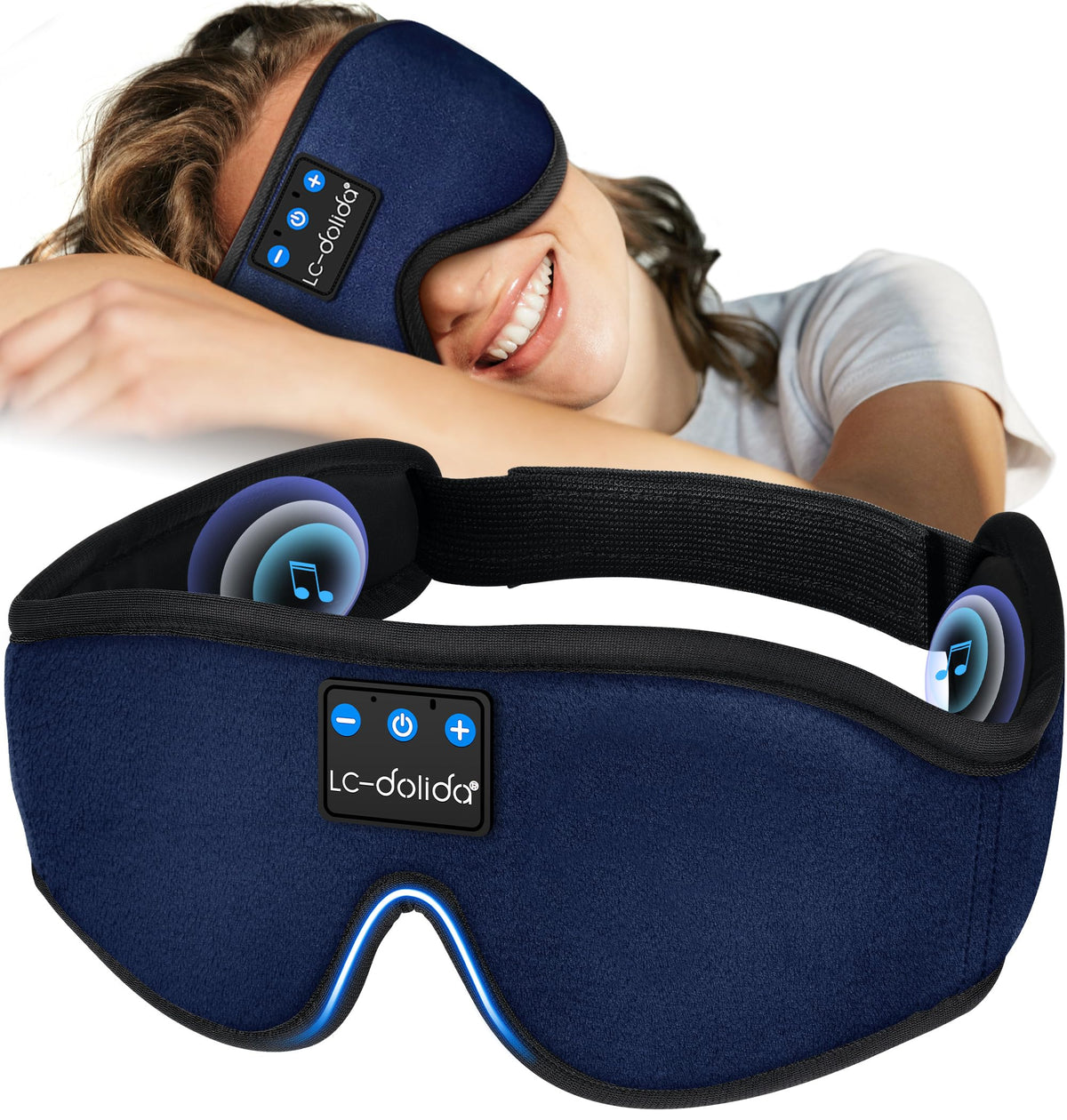 LC-dolida masque sommeïl avec écouteurs Bluetooth pour sommeil calme