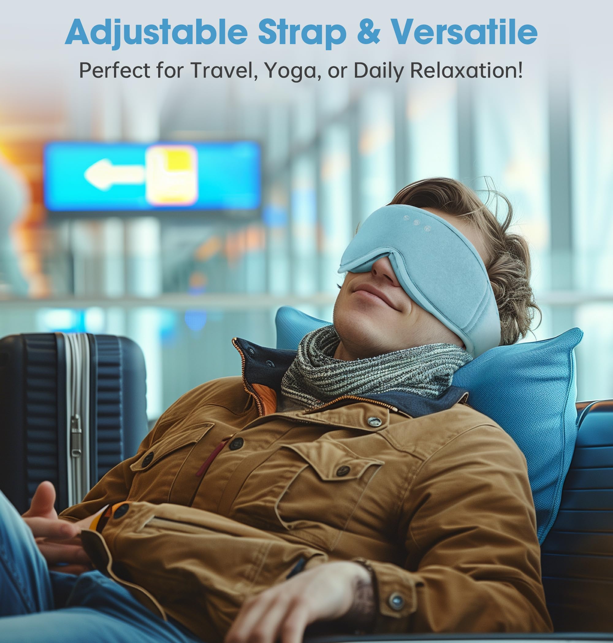 LC-dolida masque sommeil lavage durable: tissu lavable et durable pour un usage quotidien.
