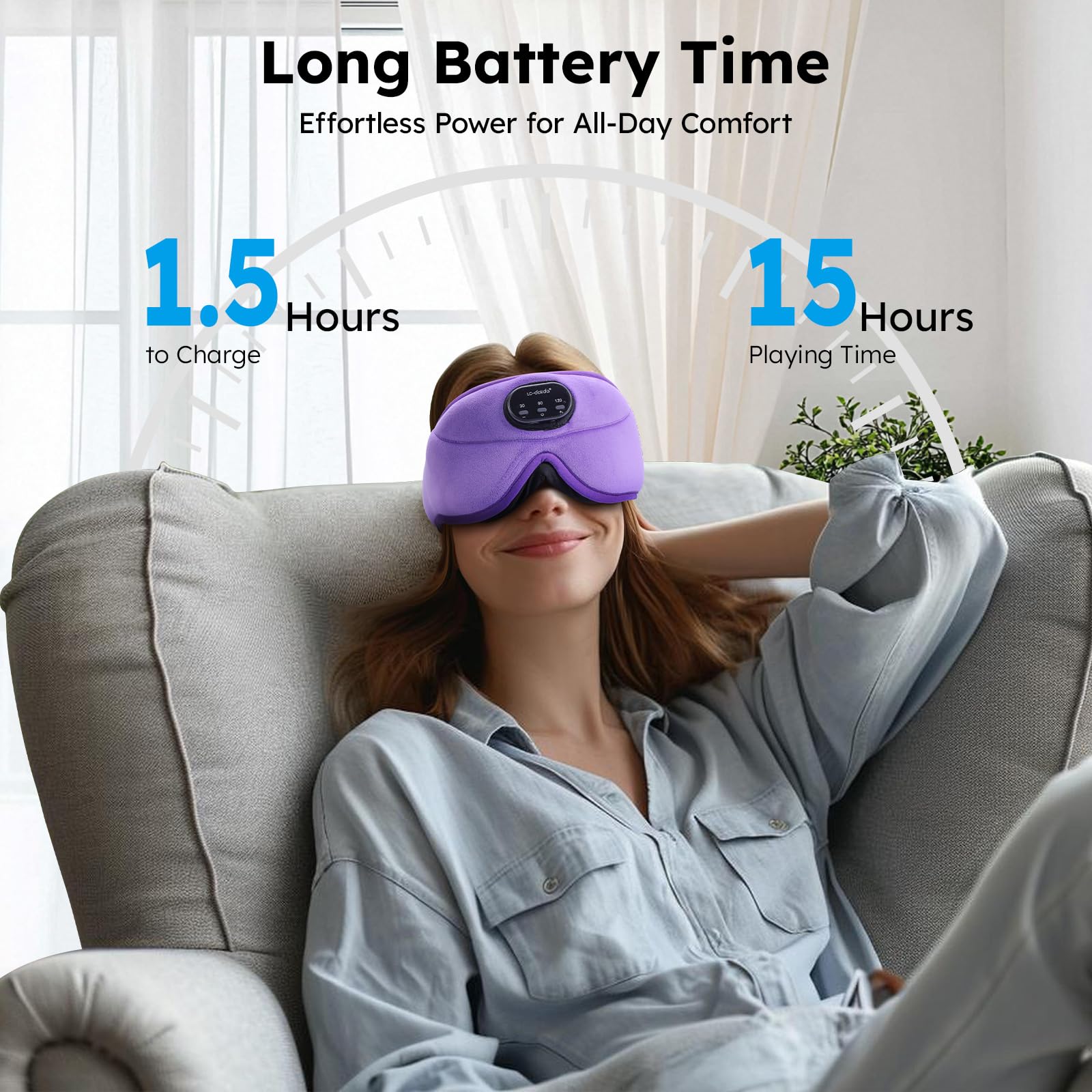 LC-dolida Masque sommeil minuterie 3 modes arrêt