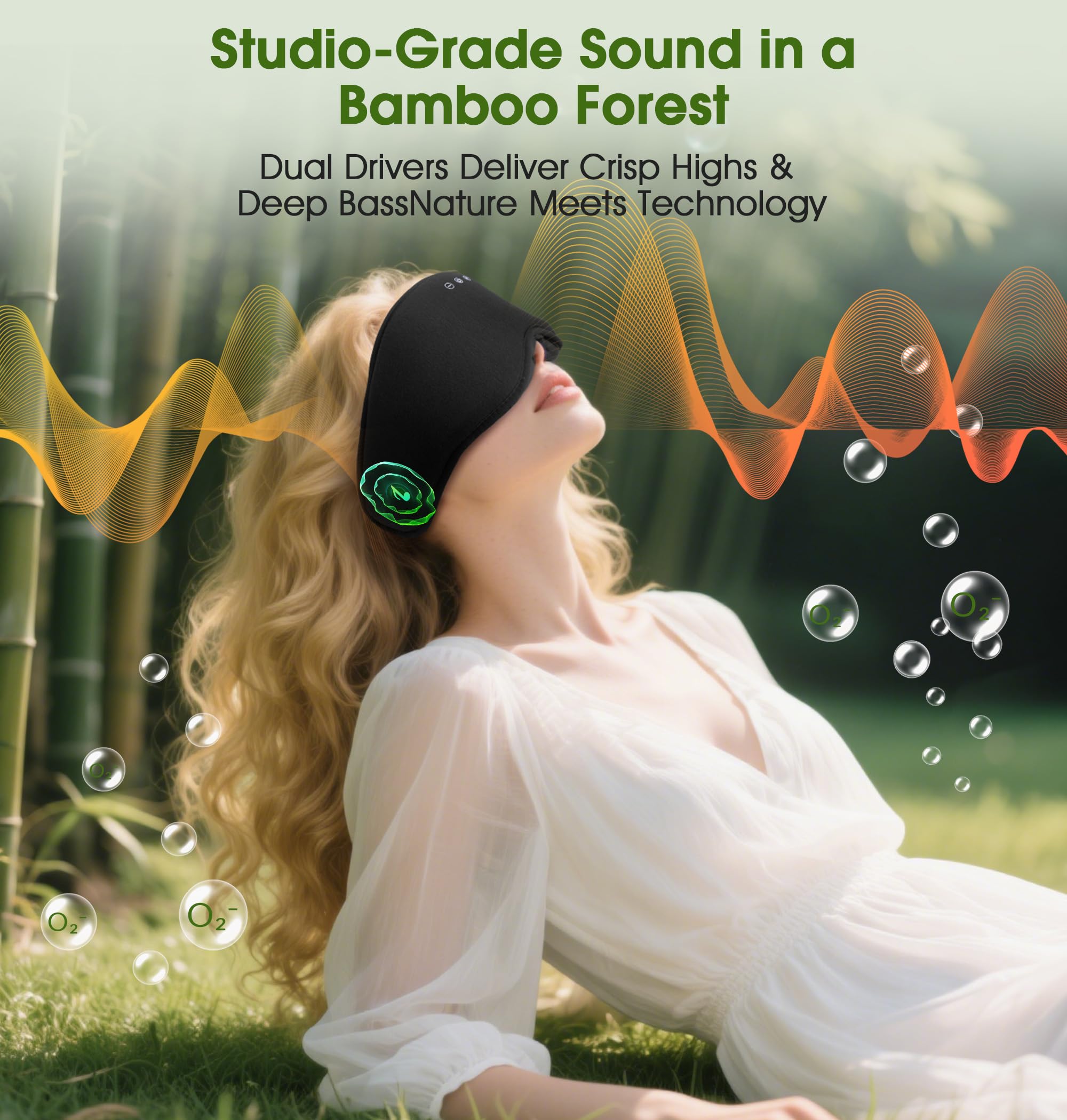 Connectivité Bluetooth 5,4 et audio haute définition du masque LC-dolida