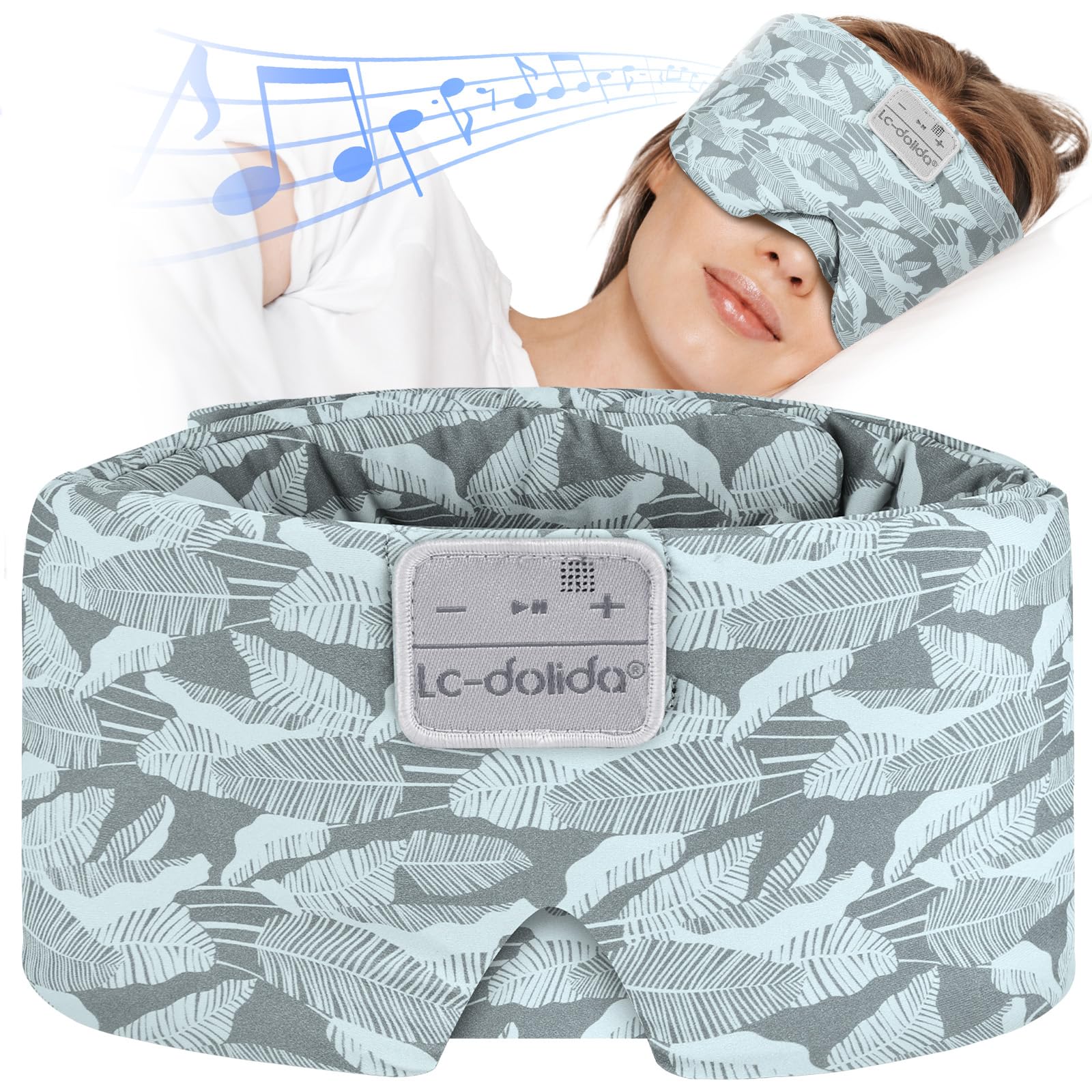 LC-dolida masque-sommeil soie Bluetooth: occultation parfaite et confort.