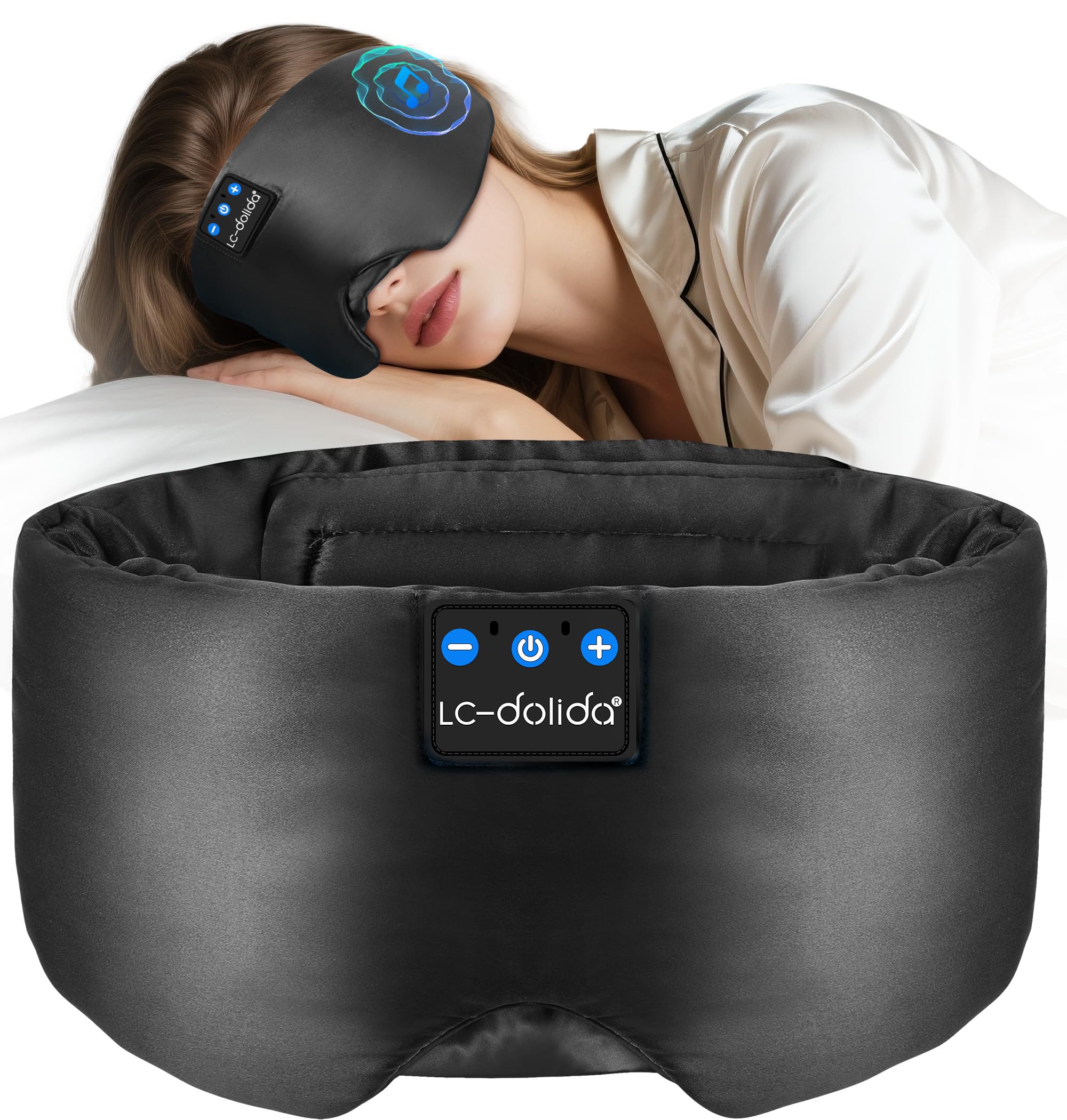 LC-dolida masque-sommeil-soie-luxe: confort premium et obscurité totale.