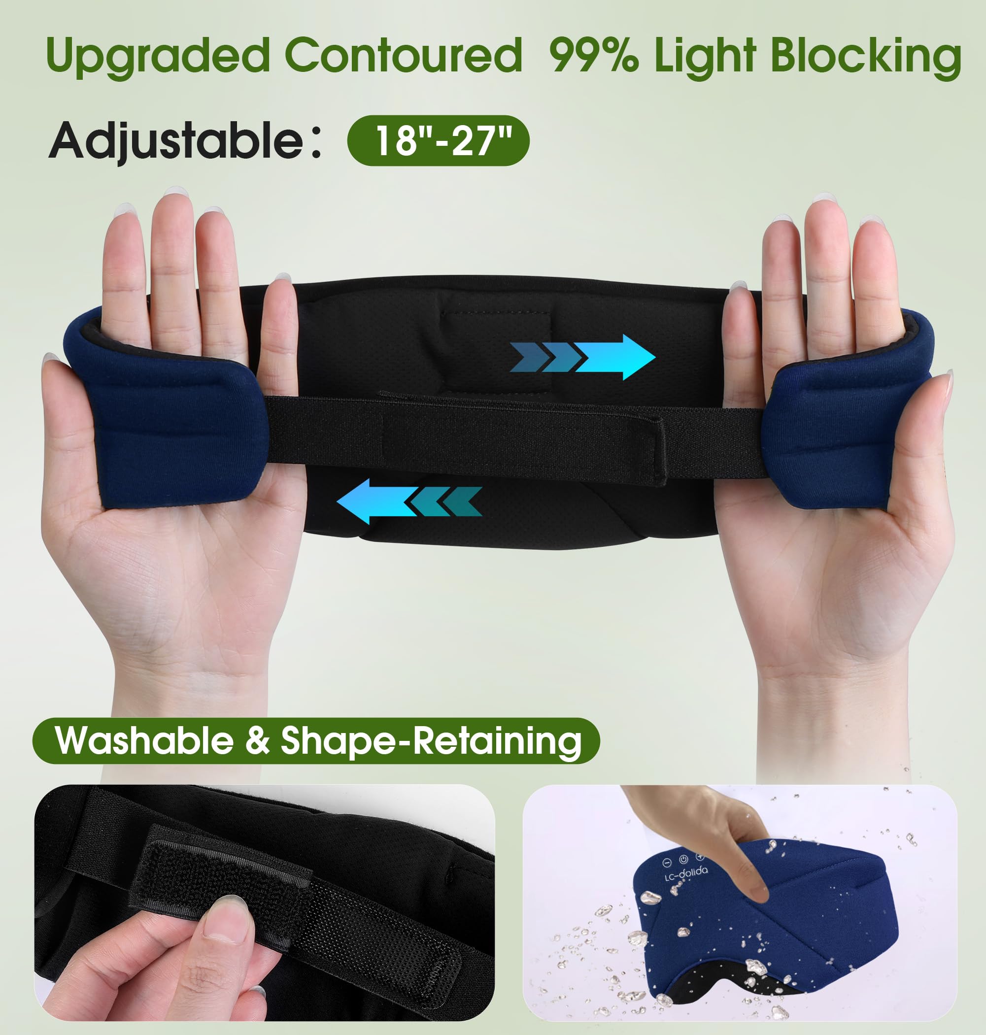 LC-dolida masque-sommeil-voyage-nap idéal en voyage grâce à son design compact.
