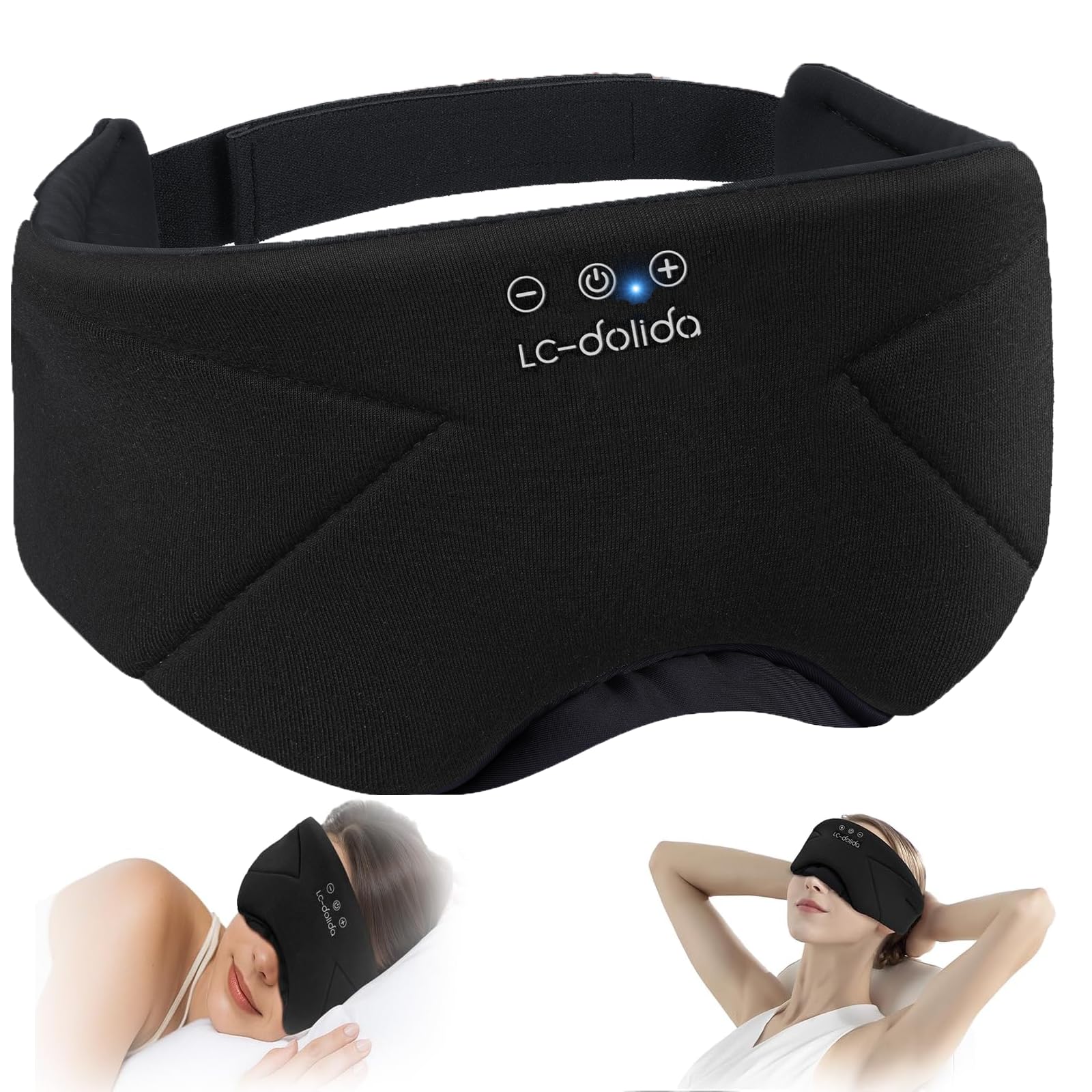 LC-dolida masque-yeux avec Bluetooth 5.4 pour un sommeil profond sans lumière