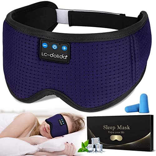 LC-dolida masque-yeux Bluetooth avec écouteurs intégrés ultra-minces pour dormir confortablement
