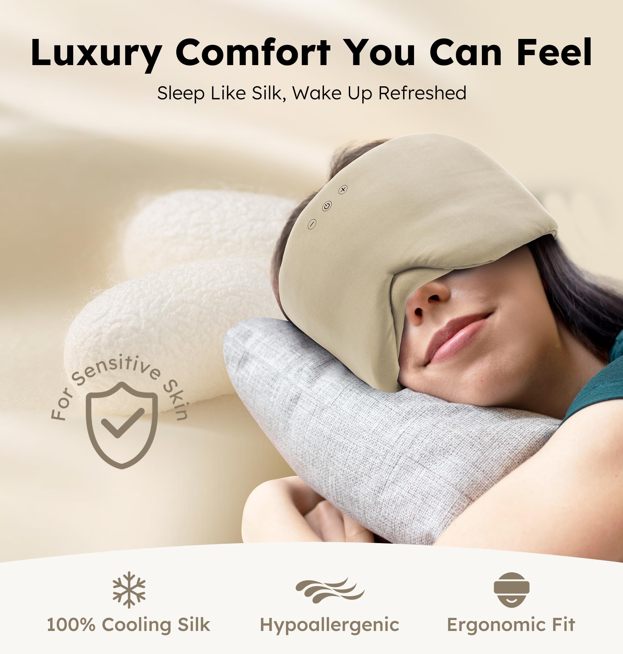 LC-dolida Masque-yeux connexion sans fil et son HD