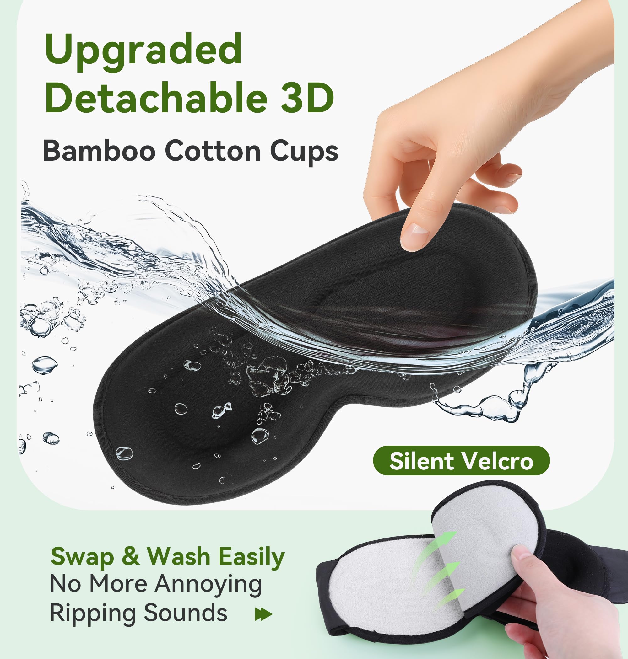 LC-dolida masque-yeux-design-3d-zero-pression: epouse le visage sans pression sur les yeux.