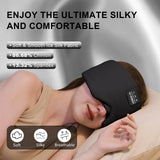 LC-dolida masque-yeux-ecouteurs-bluetooth-integres-noir pour liberté sans fil