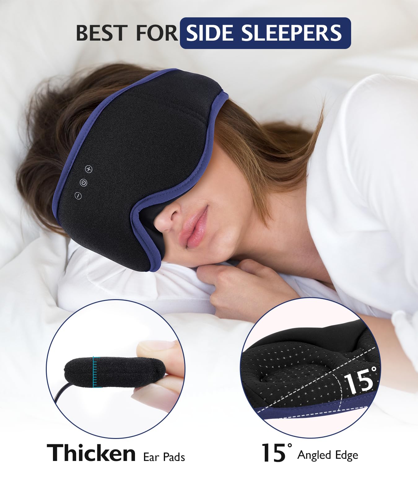 LC-dolida masque-yeux sangle-ajustable assure un port adapté