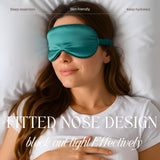LCBD étui voyage satin vert foncé, rangement élégant pour votre masque