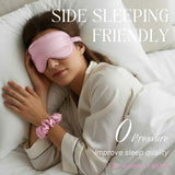 LCBD masque satin violet clair avec bouchons d'oreilles pour voyage.