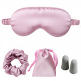 LCBD masque satin violet clair sur le visage, douceur et repos.