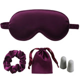 Masque LCBD en satin violet foncé pour un sommeil confortable.