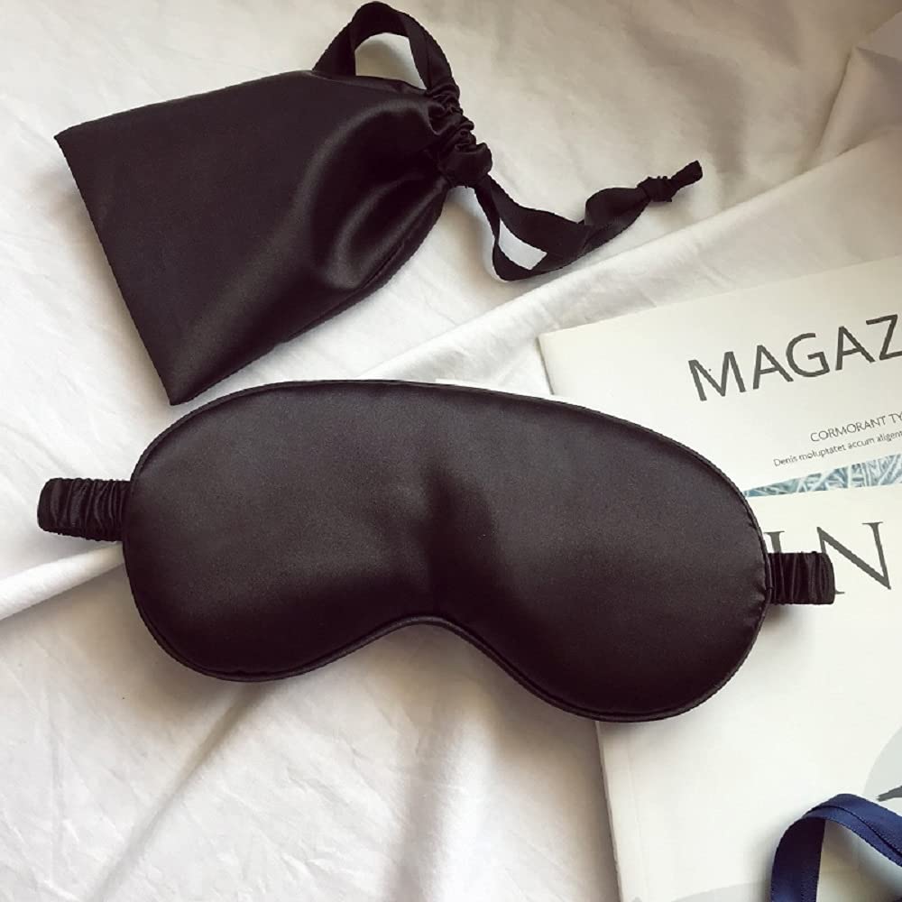 LCBD masque yeux satin noir détail du matériau doux et raffiné