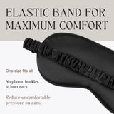 LCBD masque yeux satin noir avec lien cheveux élastique pratique