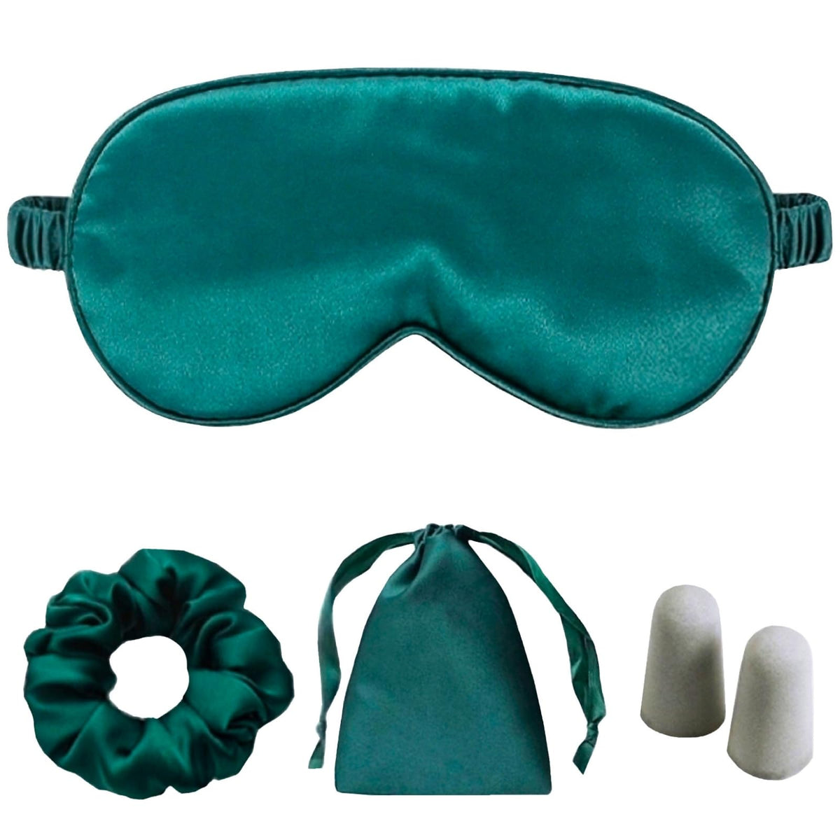 LCBD masque yeux satin vert foncé, confort doux et obscurité légère pour dormir
