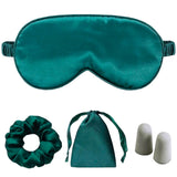 LCBD masque yeux satin vert foncé, confort doux et obscurité légère pour dormir