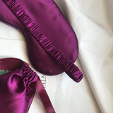 Usage quotidien LCBD masque satin pour le confort nocturne lors des déplacements.