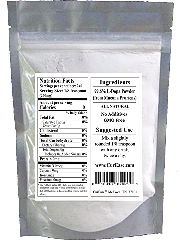 ldopa Poudre: sachet emballage ziplock 4,2 oz pour utilisation pratique.