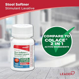 Leader action double adoucisseur et laxatif stimulant pour le transit.