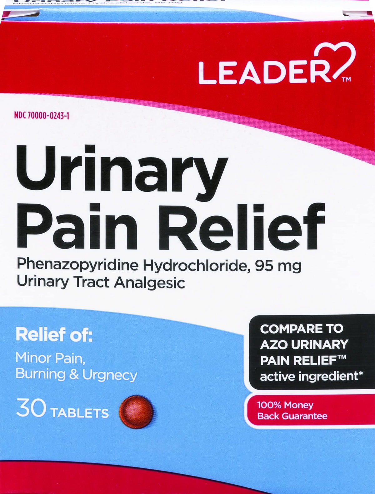 LEADER – comprimés action rapide pour douleur urinaire et brûlure