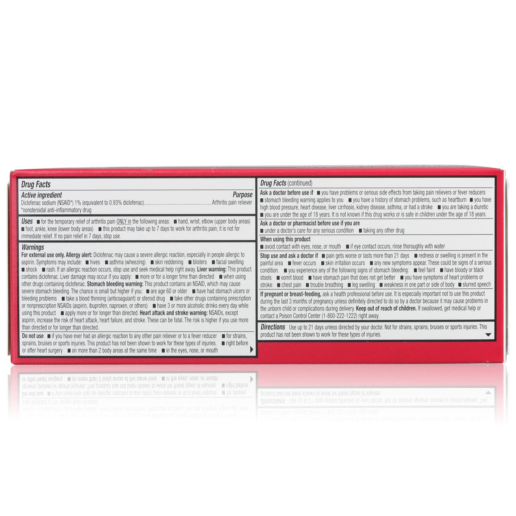 Gel Leader Diclofenac sodique, tube compact pour une application ciblée sur les articulations.