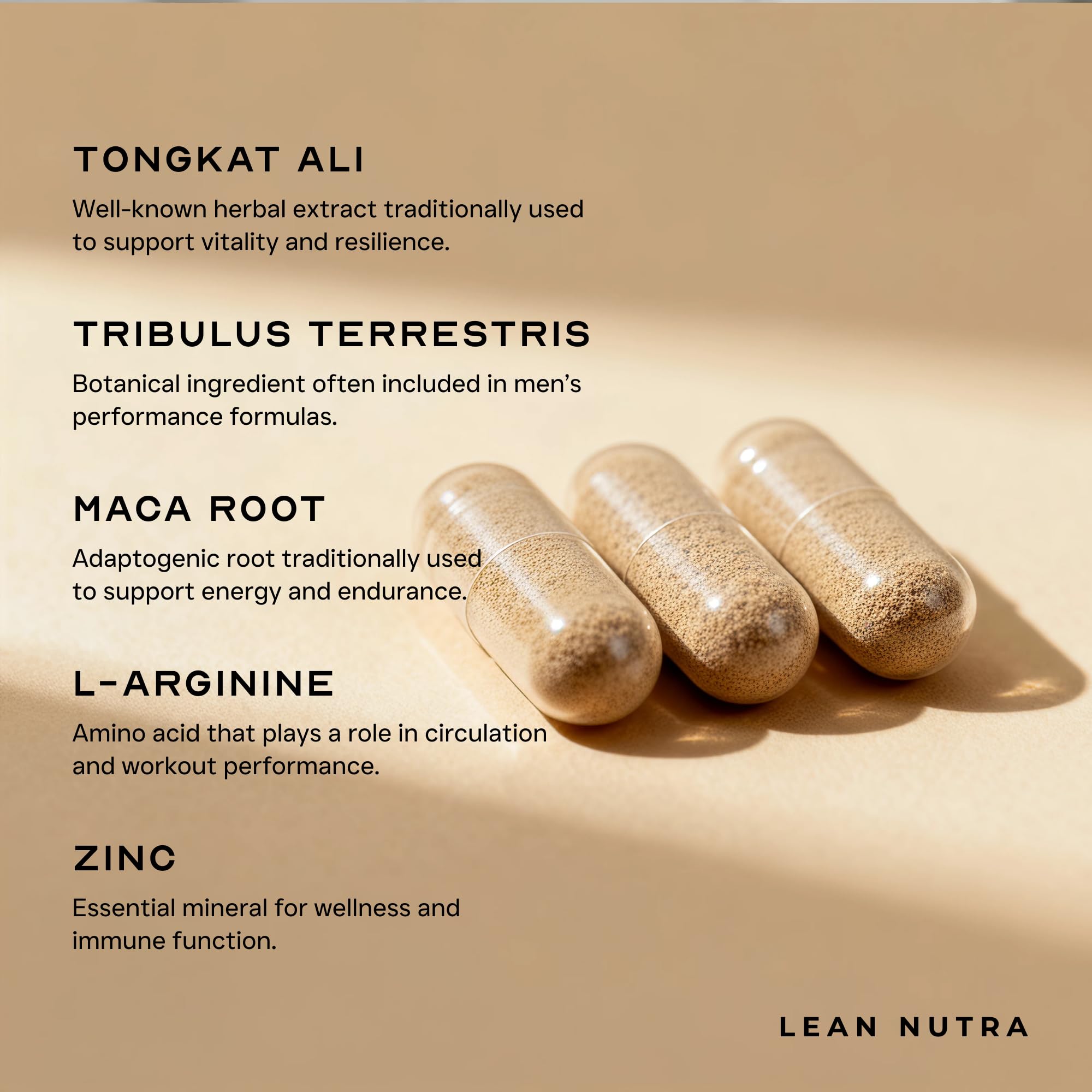 Boîte LEAN Nutraceuticals sur étagère, design soigné et packaging attrayant.