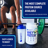 LeanFit WHEY Vanille, emballage refermable pour 23 portions pratiques.